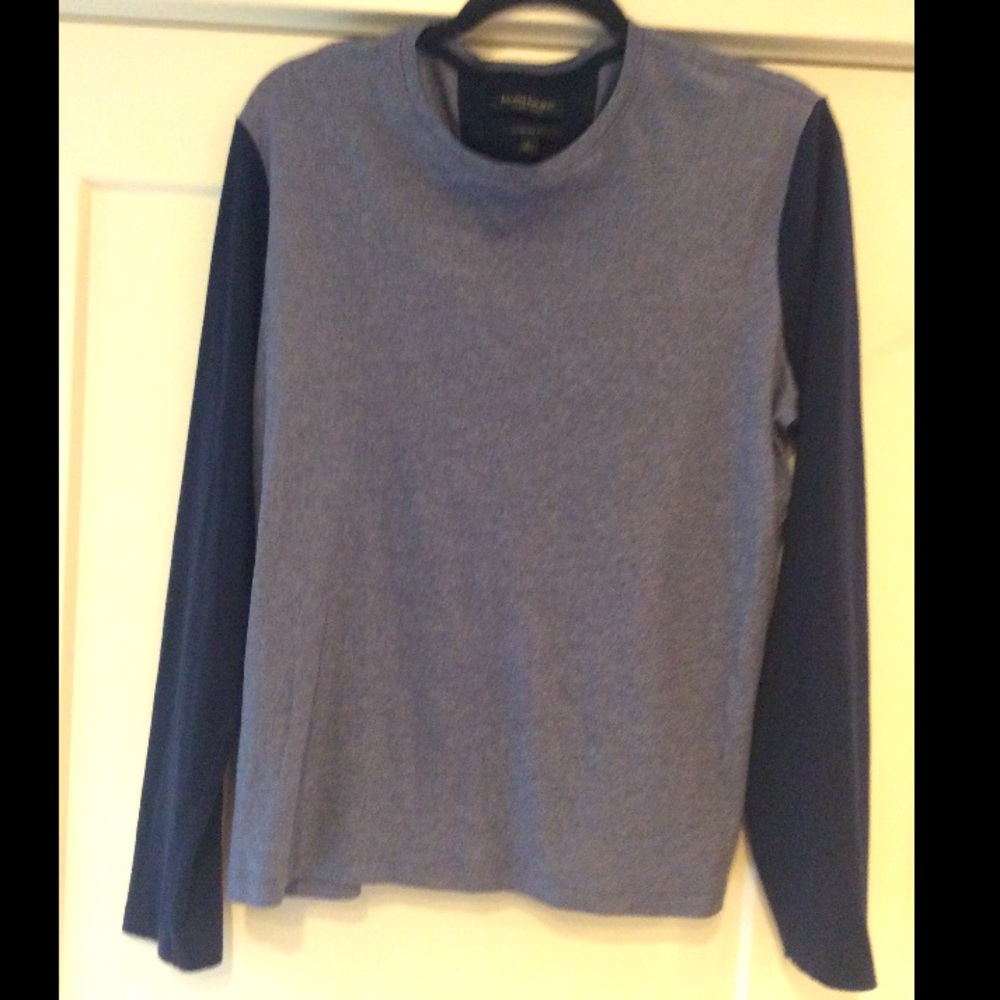 BANANA REPUBLIC 🍌 Blue-shaded Mens Large Long-sleeve Crewneck 🧵💙💁‍♂️